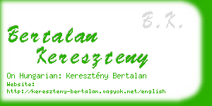 bertalan kereszteny business card